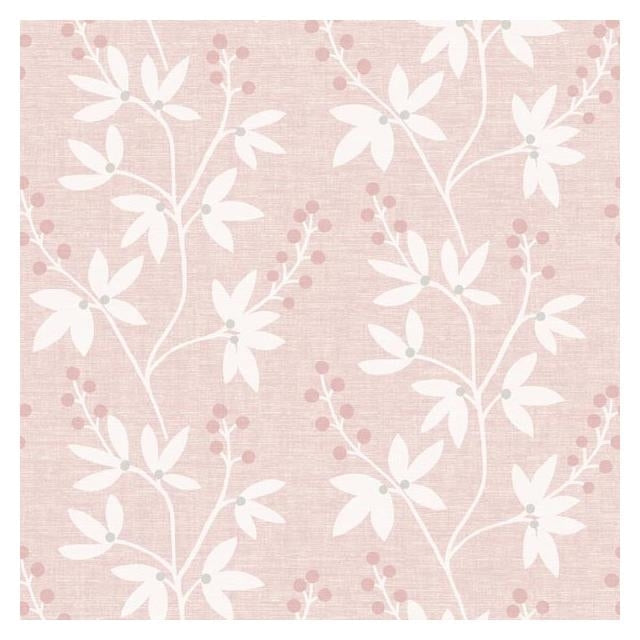 Select 2535-20615 Simple Space 2 Currant Pink Botanical Trail Beacon House Wallpaper