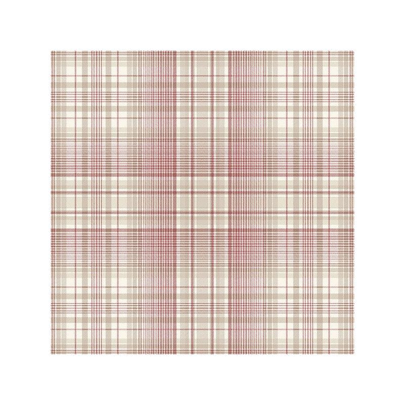 Sample AF37722 Flourish Abby Rose 4, Red Check Plaid Wallpaper by Norwall