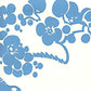 Sample 3010-30AWP Hawthorne , French Blue on Almost White by Quadrille Wallpaper