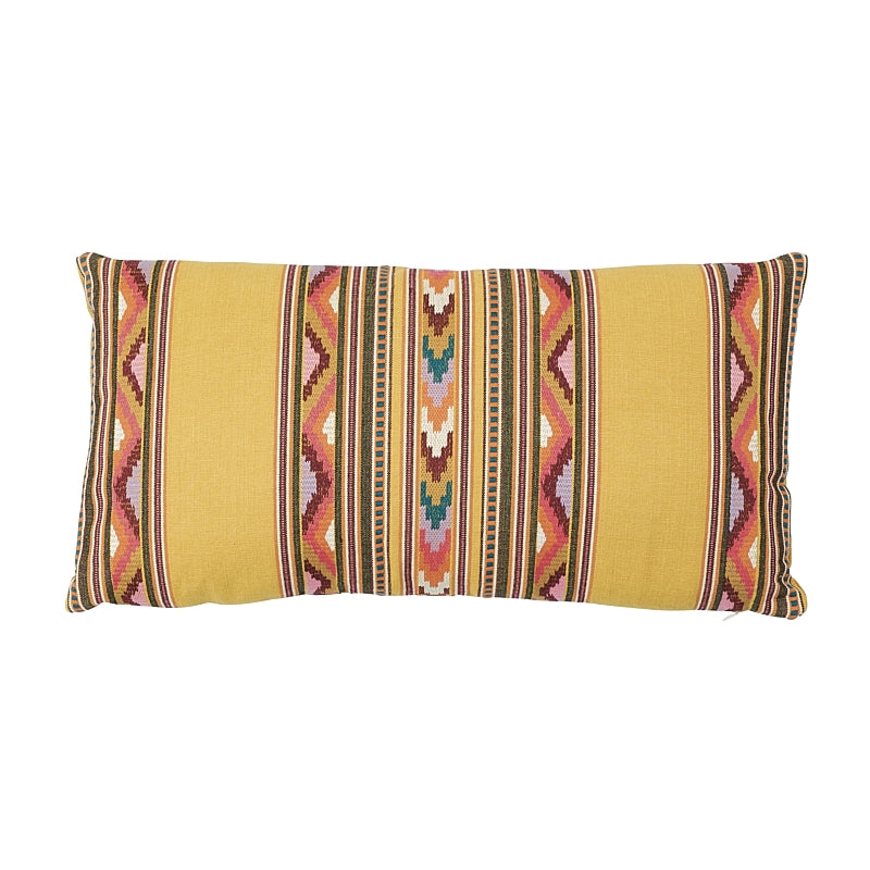 So7839118 | Zarzuela Embroidery Pillow, Saffron - Schumacher Pillows
