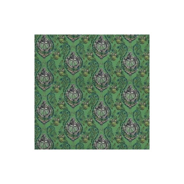 Buy F1494/01 Silverback Linen Green Animal/Insect by Clarke And Clarke Fabric