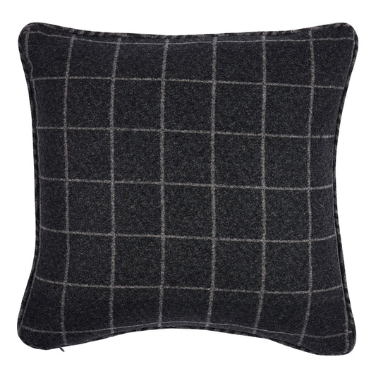 So6665205 | Colorado 20" Pillow, Charcoal/Nickel - Schumacher Furniture and Accessories