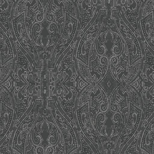 Order HO2134 Ronald Redding Traveler Ascot Damask Black Ronald Redding Wallpaper