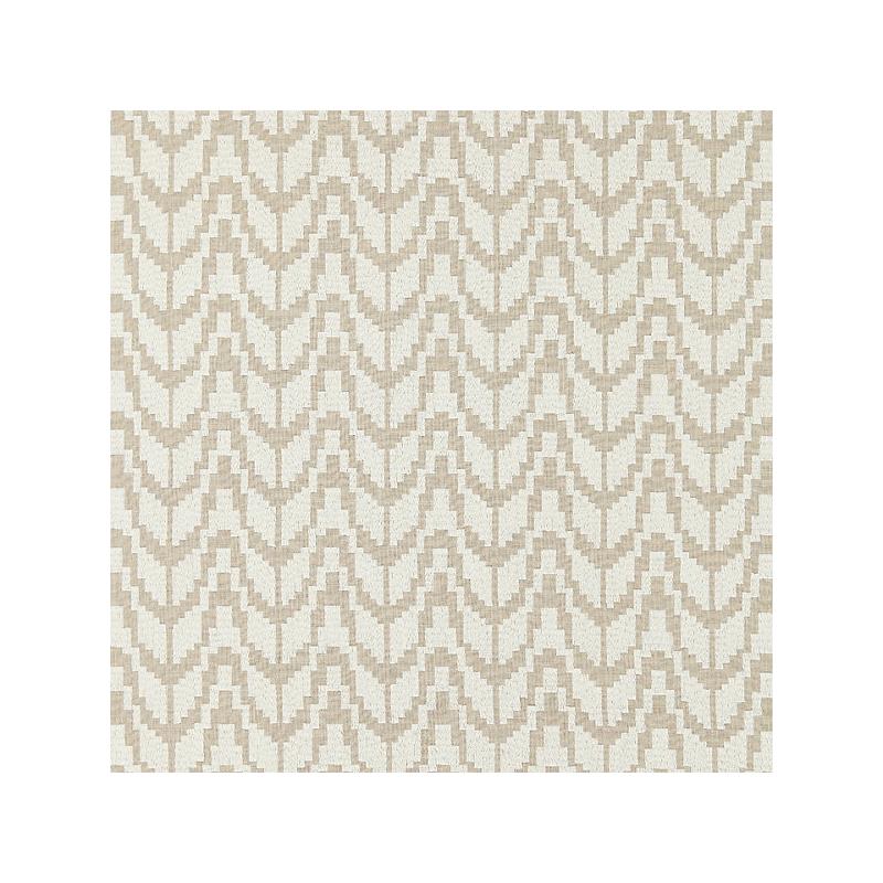 Sample 27103-003 Chevron Embroidery, Flax - Scalamandre Fabric (SC 000327103)