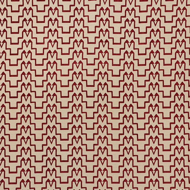 Purchase 71242 Turkish Step Red/Natural by Schumacher Fabric