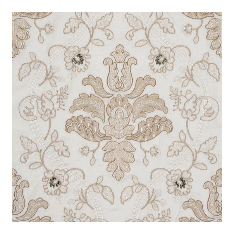 Sample 27033-001 Isabella Embroidery, Champagne by Scalamandre Fabric (SC 000127033)