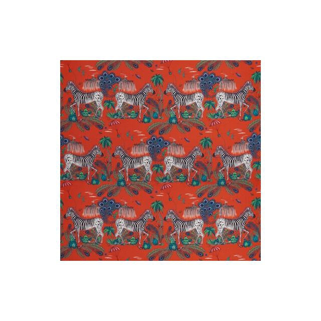 Select F1484/02 Lost World Satin Red Animal/Insect by Clarke And Clarke Fabric