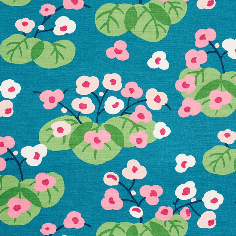 Purchase sample of 177481 Saku, Peacock by Schumacher Fabric