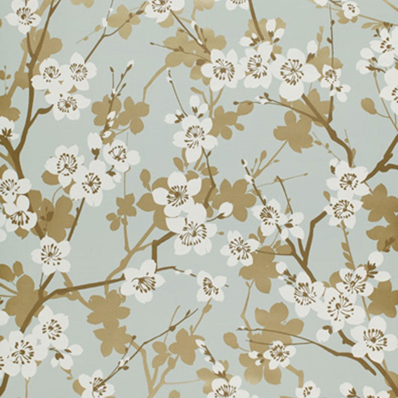 Order 5001070 Ming Cherry Blossom Aqua Schumacher Wallpaper