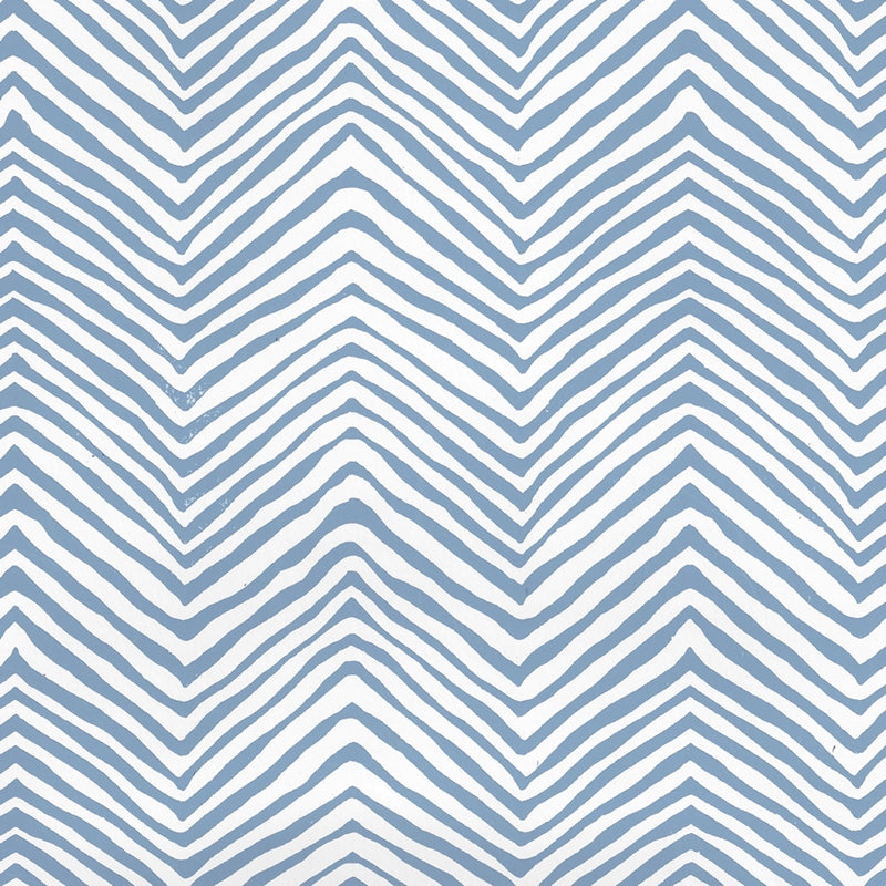 Buy AP303-09PV Petite Zig Zag Slate Blue on White Vinyl by Quadrille Wallpaper