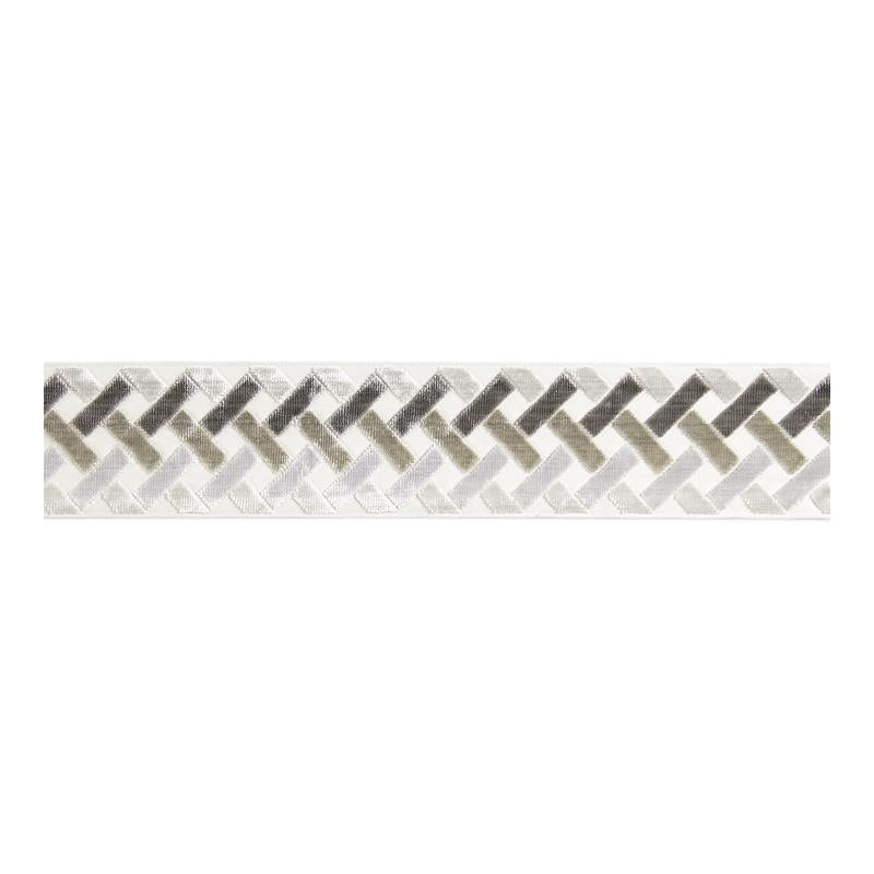 Sample SC 0005T3326 Parquet Velvet Tape by Scalamandre Fabric
