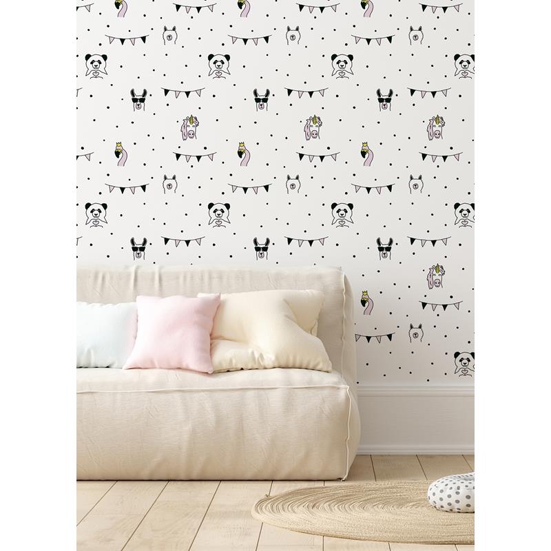 4060-381381 Fable Orlow Pink Llama Wallpaper by Chesapeake,4060-381381 Fable Orlow Pink Llama Wallpaper by Chesapeake2