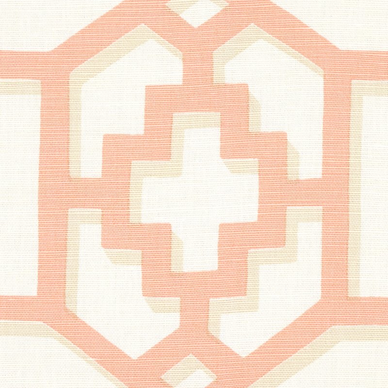 Purchase 175747 Zanzibar Trellis Coral Schumacher Fabric