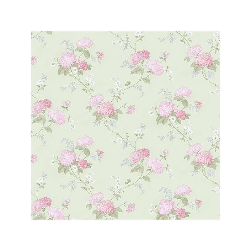 Sample PR33860 Green Small Floral wallpaper Norwall Wallpaper