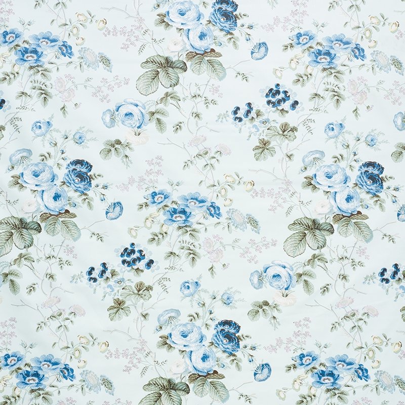 Purchase sample of 178150 Salisbury Chintz, Celadon by Schumacher Fabric