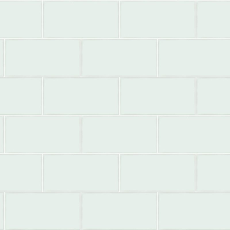 View 3115-12492 Farmhouse Freedom Mint Subway Tile Mint by Chesapeake Wallpaper
