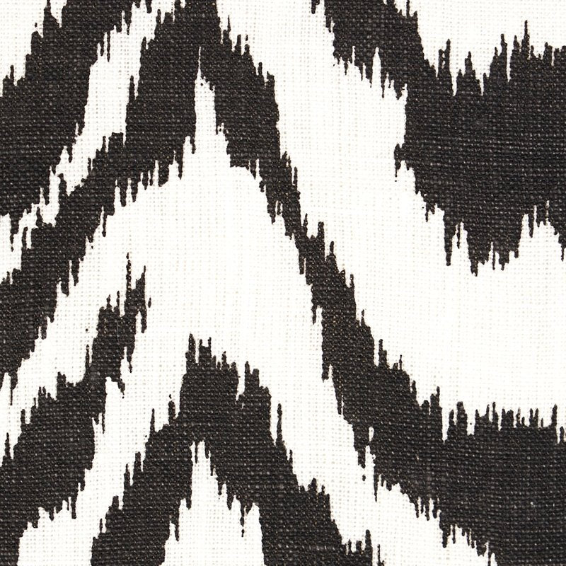 Select 179410 Quincy Hand Print Black By Schumacher Fabric