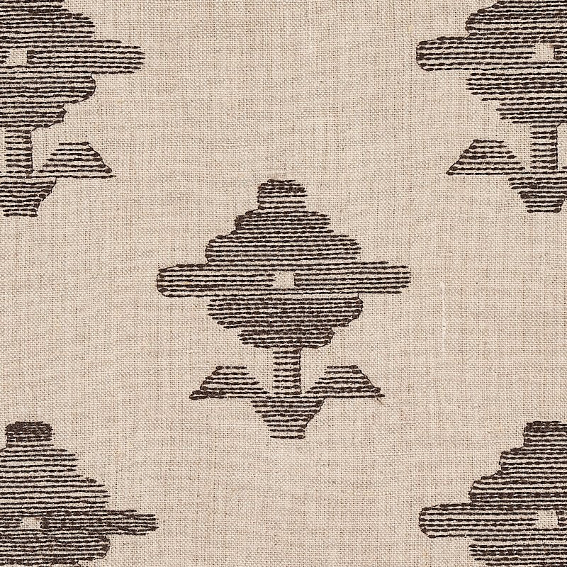 Looking 74165 Rubia Embroidery Brown By Schumacher Fabric