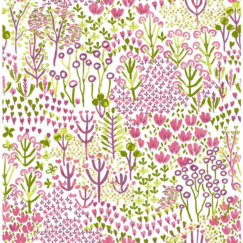 Order 4081-26349 Happy Chilton Pink Wildflowers Pink A-Street Prints Wallpaper
