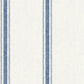 Sample 4072-70067 Delphine, Linette Navy Fabric Stripe Wallpaper by Chesapeake