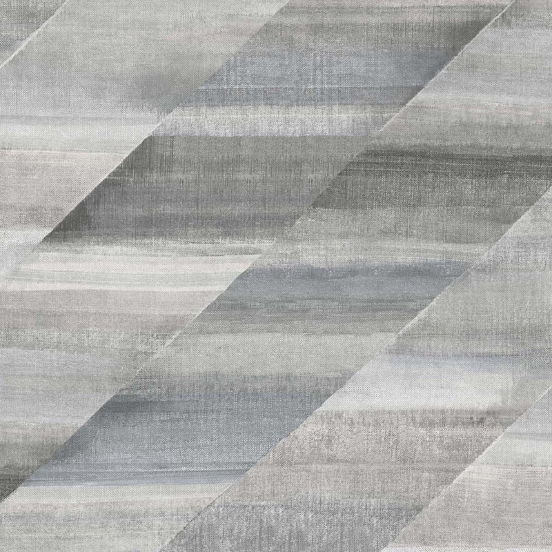 Sample RY30310 Boho Rhapsody, Rainbow Diagonals Cinder Gray and Slate Seabrook Wallpaper