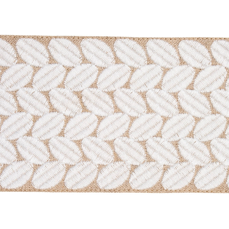 Sample 70658 Berkeley Tape, Ivory On Natural By Schumacher Trim