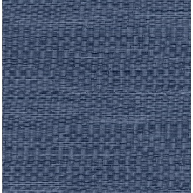 SSS4567 Society Social Navy Blue Classic Faux Grasscloth Peel &amp; Stick Wallpaper by NuWallpaper
