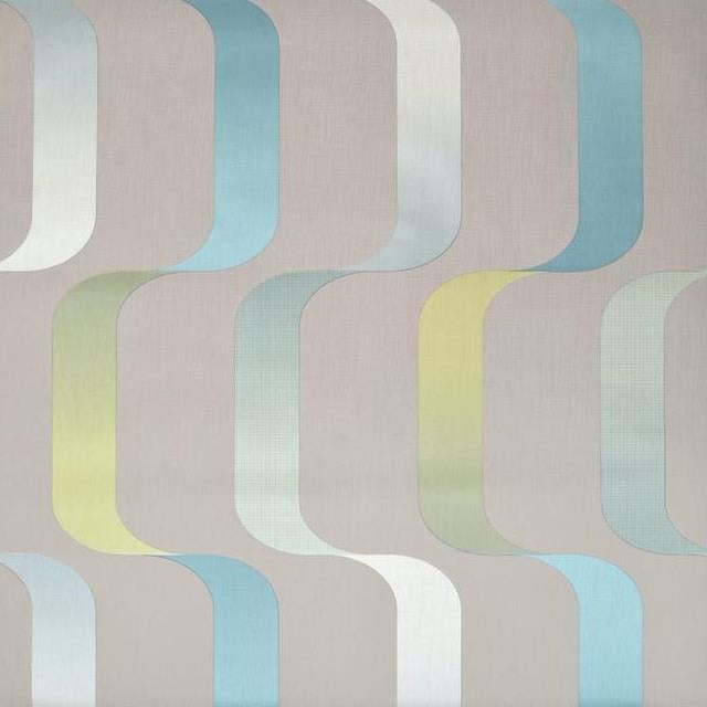 Looking Y6221005 Mid Century Ribbon color Blues Stripes by York Wallpaper