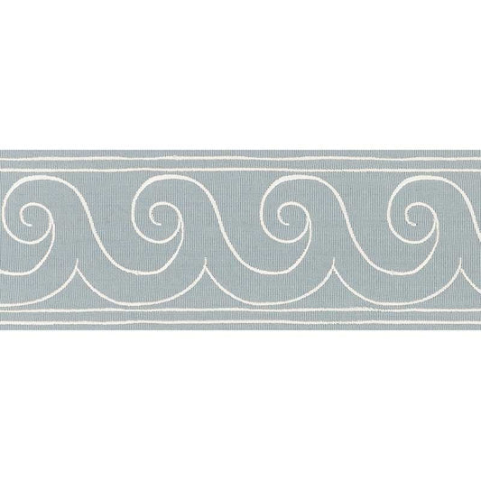 70751 | Greek Waves Trim, Sky - Schumacher Fabric