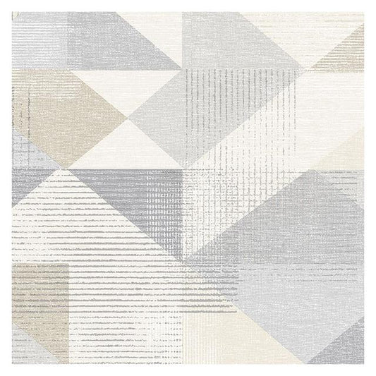 Select GX37655 Geometrix Grey Silk Screen Geometric Wallpaper by Norwall Wallpaper