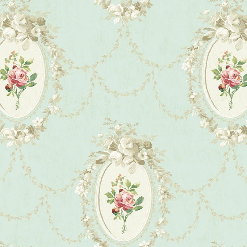 FL90202 | French Cameo, Full Bloom Toile - Regency