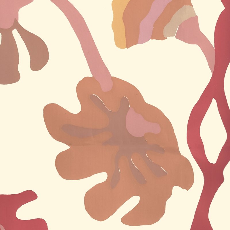 Purchase AP804-15 Potalla Salmons Yellow on Off White by Quadrille Wallpaper