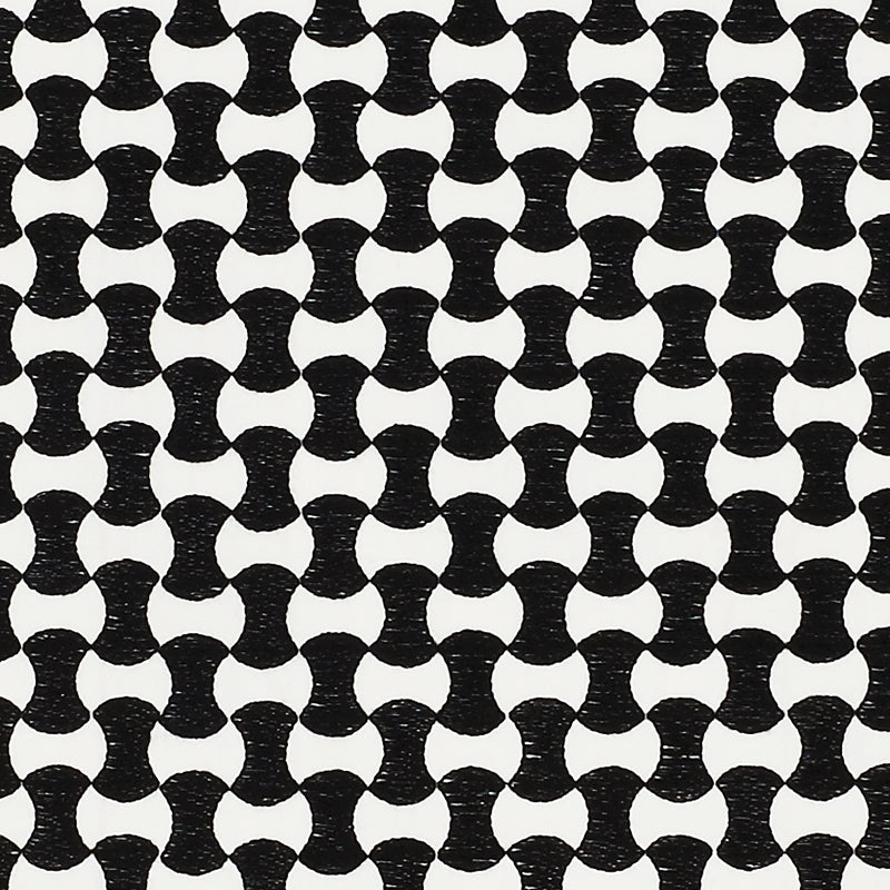 Purchase sample of 70372 Nolita Embroidery, Black by Schumacher Fabric