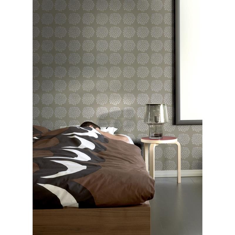 MKS4497 Marimekko Taupe Puketti Peel &amp; Stick Wallpaper by NuWallpaper5