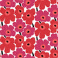 MKS4492 Marimekko Red Pieni Unikko Peel &amp; Stick Wallpaper by NuWallpaper