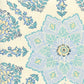 Sample HC1490W-01WP Persepolis, Celeste Blue On Off White by Quadrille Wallpaper
