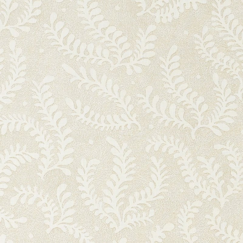 Purchase sample of 178530 Etched Fern, Natural by Schumacher Fabric
