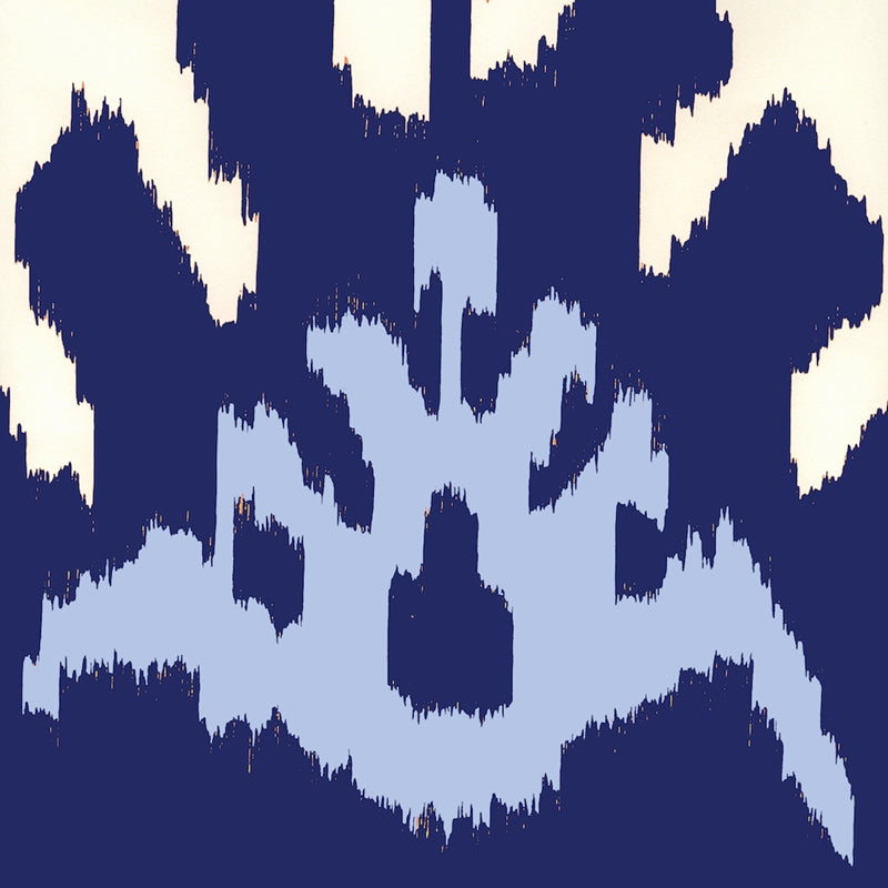 Sample 302830W-05WP Kazak, New Navy Denim Blue by Quadrille Wallpaper