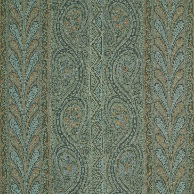 Purchase sample of 50776 Chatelaine Paisley, Jade by Schumacher Fabric