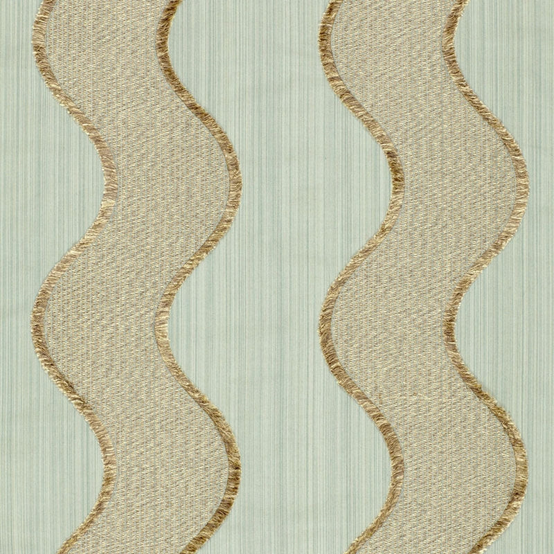 Purchase sample of 63702 Wavelength, Aqua by Schumacher Fabric