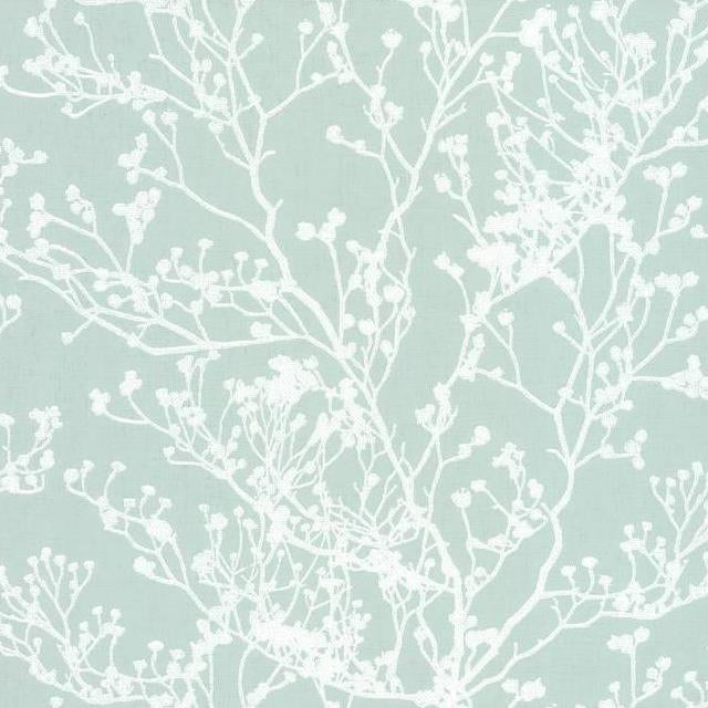 Acquire HC7520 Handcrafted Naturals Budding Branch Silhouette Blue by Ronald Redding Wallpaper