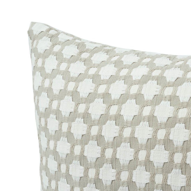 So6568204 | Betwixt 18" Pillow, Stone/White - Schumacher Pillows