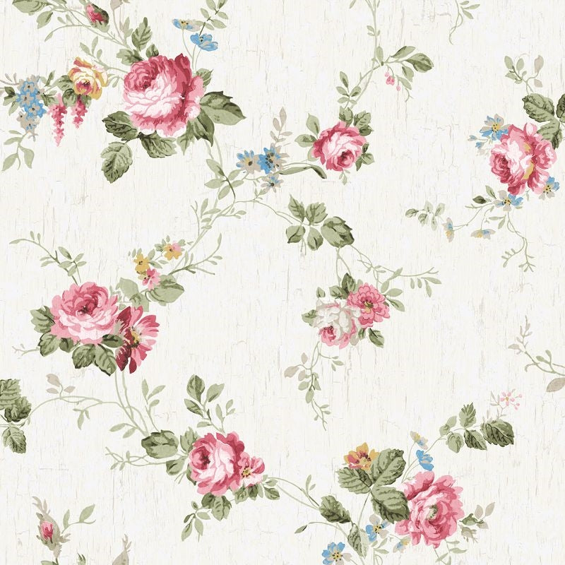 Sample FS50201 Spring Garden Floral Trail Wallquest