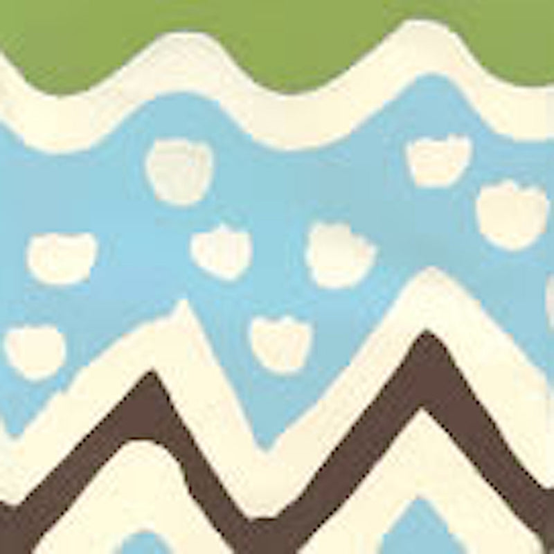 Sample AP103-21 Cap Ferrat, Turquoise Brown and Jungle Green by Quadrille Wallpaper
