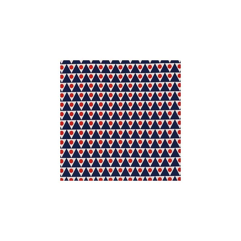 Looking 176642 Pennant Ii Navy Red by Schumacher Fabric