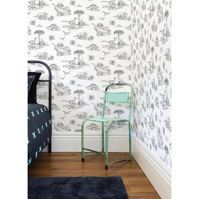 4060-139269 Fable Isolde Charcoal Dinosaurs Wallpaper by Chesapeake,4060-139269 Fable Isolde Charcoal Dinosaurs Wallpaper by Chesapeake2