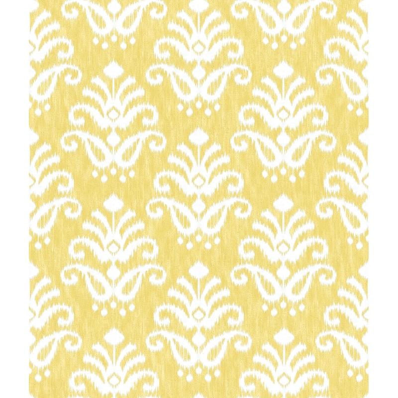 Sample 4081-26328 Happy, Keaton Yellow Medallion by A-Street Prints Wallpaper
