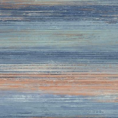 Save LW50406 Living with Art Sunset Stripes Blueberry and Vermillion Orange by Seabrook Wallpaper