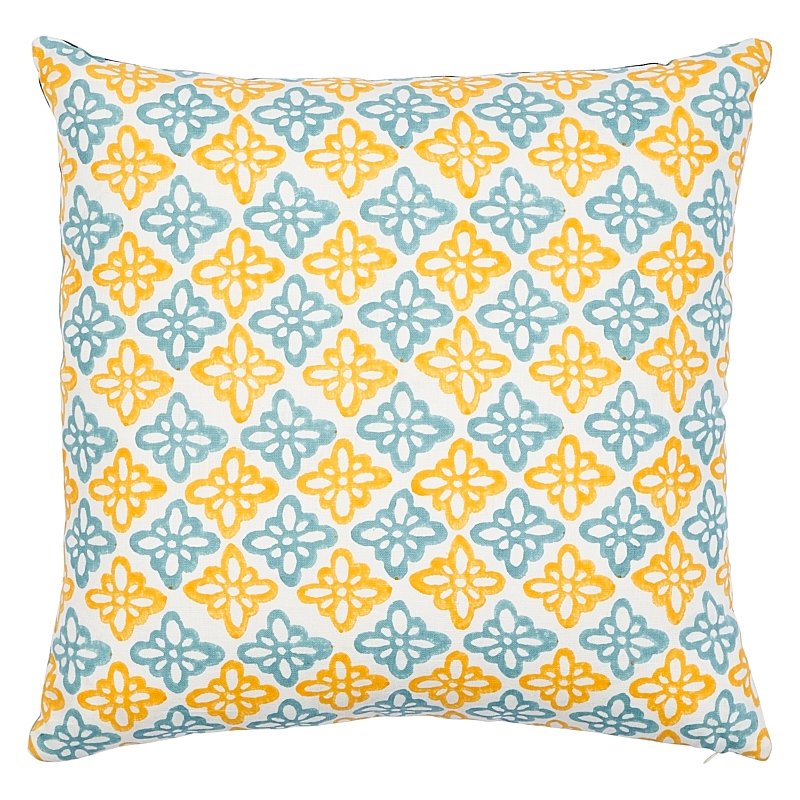 So17944006 Amalia Medallion 22&quot; Pillow Blues By Schumacher Furniture and Accessories 1,So17944006 Amalia Medallion 22&quot; Pillow Blues By Schumacher Furniture and Accessories 2