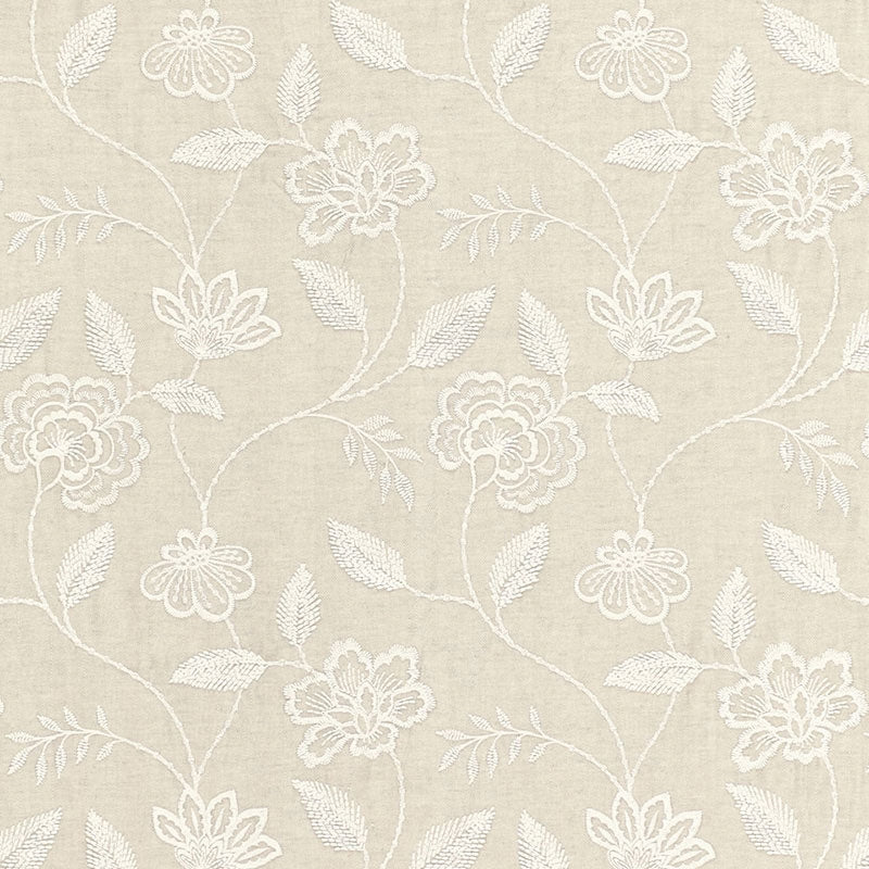 Purchase sample of 68761 Penelope Embroidery, Linen by Schumacher Fabric